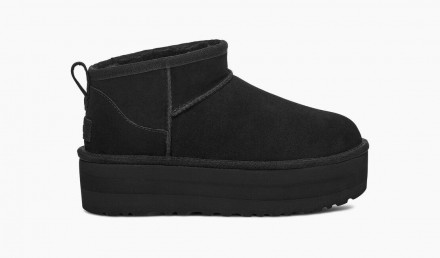 Угги женские зимние черные 
UGG Classic Ultra Mini Platform Black
Женские сапоги. . фото 2