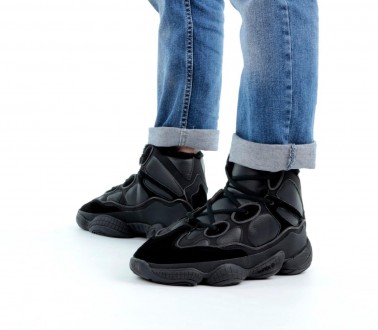 Кроссовки мужские зимние черные Adidas Yeezy Boost 500 High Black WInter Fur (09. Київ. фото 1 Кроссовки мужские зимние черные Adidas Yeezy Boost 500 High Black WInter Fur (09. Київ. фото 1