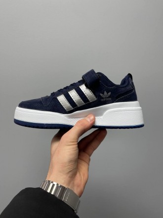 Кроссовки женские синие Adidas Forum 84 Low 
Женские кроссовки Адидас Форум 84 в. . фото 6