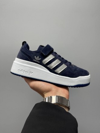 Кроссовки женские синие Adidas Forum 84 Low 
Женские кроссовки Адидас Форум 84 в. . фото 5