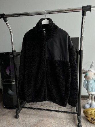 
Куртка мужская черная оверсайз весна-осень плюшевая без капюшона Мягуська Chas . . фото 11