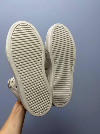Кроссовки женские бежевые Prada Macro Re-Nylon Brushed Leather Sneakers Beige No. . фото 11