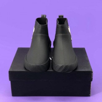 Женские ботинки черные весна-осень Chanel Rubber Black 
Женские ботинки Шанель в. . фото 5