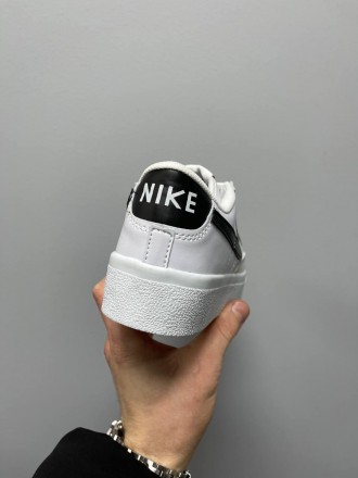 Кроссовки женские белые Nike Blazer Low Platform White Black 
Женские кроссовки . . фото 5