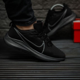 Кроссовки мужские черные Nike Zoom Black Grey 
Мужские кроссовки Найк Зум в черн. . фото 3