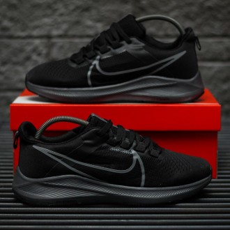 Кроссовки мужские черные Nike Zoom Black Grey 
Мужские кроссовки Найк Зум в черн. . фото 7