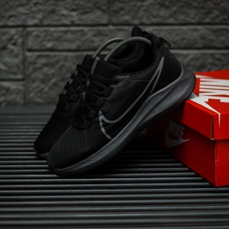 Кроссовки мужские черные Nike Zoom Black Grey 
Мужские кроссовки Найк Зум в черн. . фото 5