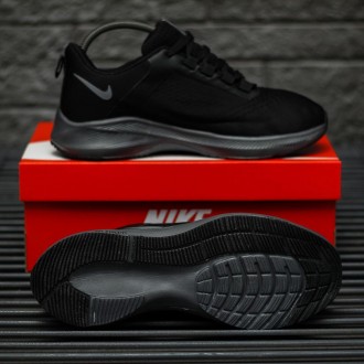 Кроссовки мужские черные Nike Zoom Black Grey 
Мужские кроссовки Найк Зум в черн. . фото 6