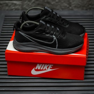 Кроссовки мужские черные Nike Zoom Black Grey 
Мужские кроссовки Найк Зум в черн. . фото 9