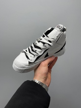 Кроссовки женские черные Nike Blazer Mid x Sacai White Black
Женские кроссовки Н. . фото 3