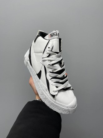 Кроссовки женские черные Nike Blazer Mid x Sacai White Black
Женские кроссовки Н. . фото 4