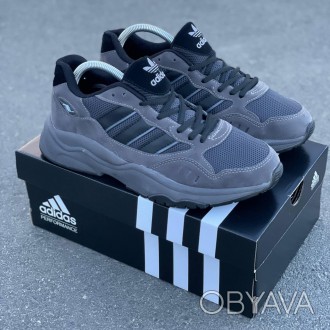 Кроссовки мужские серые Adidas Grey Black
Крутые мужские спортивные кроссовки Ад. . фото 1