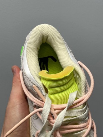 Кроссовки женские серые Nike SB Dunk x Off White Grey Pink Yellow 
Женские кросс. . фото 9