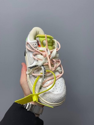Кроссовки женские серые Nike SB Dunk x Off White Grey Pink Yellow 
Женские кросс. . фото 4
