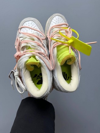 Кроссовки женские серые Nike SB Dunk x Off White Grey Pink Yellow 
Женские кросс. . фото 6
