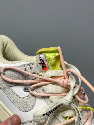 Кроссовки женские серые Nike SB Dunk x Off White Grey Pink Yellow 
Женские кросс. . фото 8