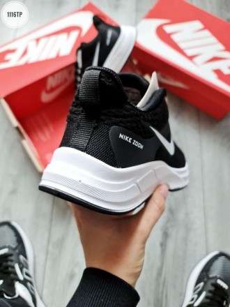 Кроссовки мужские черные Nike Zoom Black White 
Мужские кроссовки Найк ЗУМ в чер. . фото 3