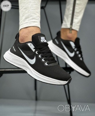 Кроссовки мужские черные Nike Zoom Black White 
Мужские кроссовки Найк ЗУМ в чер. . фото 1