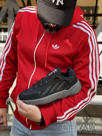  Кроссовки мужские чорные Adidas Ozelia Black Grey 
Представляем вашему вниманию. . фото 1