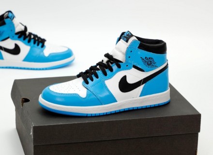 Кроссовки мужские синие Jordan 1 Retro High Blue White
Невероятно стильная синяя. . фото 2