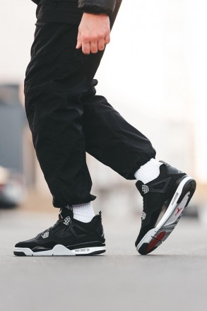 Кроссовки мужские черные Jordan 4 Black Canvas
Черные мужские спортивные кроссов. . фото 6