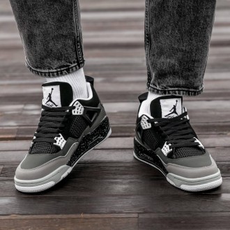 Кроссовки мужские черные Jordan 4 Retro SE Fear Black White Grey
Черные мужские . . фото 9