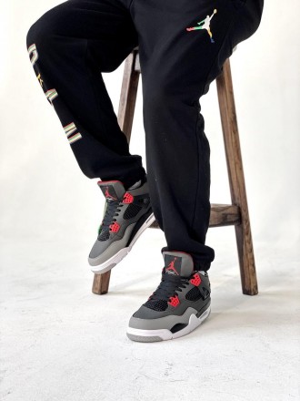 Кроссовки мужские серые Jordan 4 Retro 'Infrared' Grey Red Black White
Мужские с. . фото 5