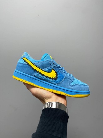 Кроссовки мужские голубые Nike SB Dunk Low X Grateful Dead Blu\Yellow
Представля. . фото 10