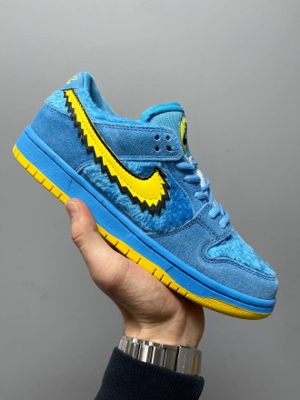Кроссовки мужские голубые Nike SB Dunk Low X Grateful Dead Blu\Yellow
Представля. . фото 2