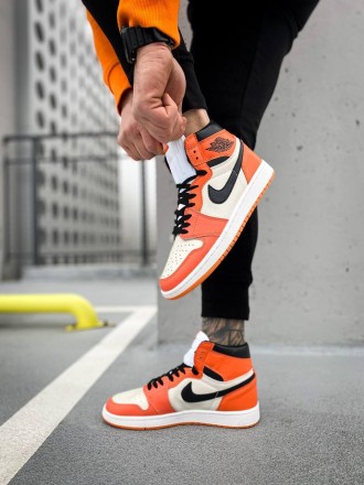 Кроссовки женские оранжевые Jordan Retro 1 Orange Black White
Представляем вам ш. . фото 7