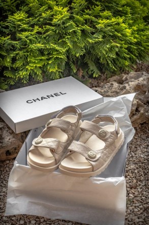 Сандали женские бежевые Chanel Sandals Beige Leather Primium
Женские сандали Шан. . фото 8