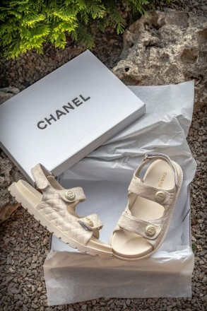 Сандали женские бежевые Chanel Sandals Beige Leather Primium
Женские сандали Шан. . фото 6