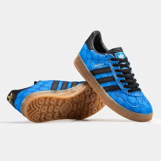 Кроссовки мужские синие Adidas Gazelle x Gucci Blue Black
Лидер продаж - мужские. . фото 2