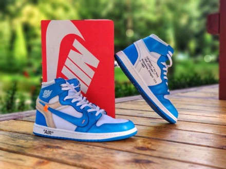 Кроссовки мужские синие Jordan 1Off-White 1 "Blue"
Представляем вам мужские крос. . фото 2