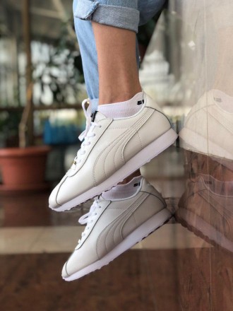 Кроссовки мужские белые Puma Roma White
Крутые мужские кроссовки Пума в белом цв. . фото 4