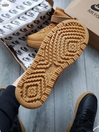 Кроссовки мужские коричневые зимние Nike Air Force 1 Gore-Tex Brown Winter Termo. . фото 4