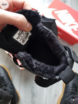 Кроссовки мужские черные зимние Nike Air Force 1 Gore-Tex Black Winter Fur
Высок. . фото 9