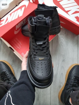 Кроссовки мужские черные зимние Nike Air Force 1 Gore-Tex Black Winter Fur
Высок. . фото 4