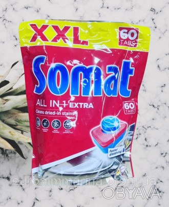Про товар
Таблетки для миття посуду в посудомийній машині Somat - це ідеальне рі. . фото 1