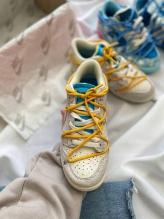 Кроссовки женские серые Nike SB Dunk x Off White Grey Yellow Blue
Женские кроссо. . фото 6
