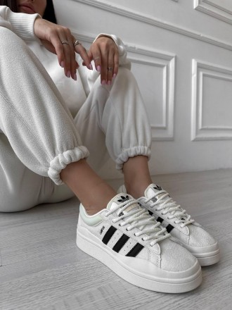 Кроссовки женские белые Adidas Campus x Bad Bunny White Black
Женские кроссовки . . фото 8