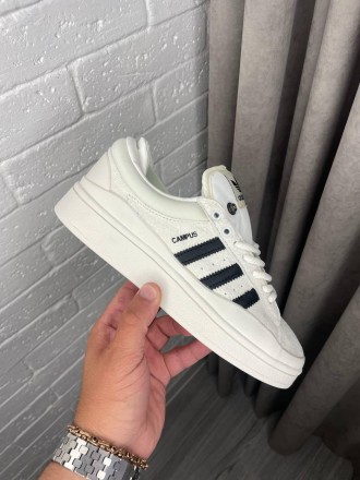 Кроссовки женские белые Adidas Campus x Bad Bunny White Black
Женские кроссовки . . фото 3