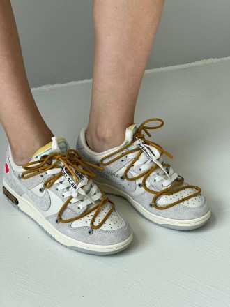 Кроссовки женские серые Nike SB Dunk x Off White Grey Yellow 
Женские кроссовки . . фото 10