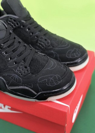 Кроссовки мужские черные Jordan Retro 4 Black 
Черные мужские спортивные кроссов. . фото 9