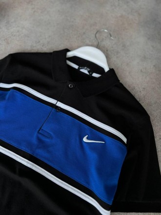 
Футболка поло мужская черная повседневная с коротким рукавом брендовая Nike Pol. . фото 3