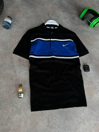 
Футболка поло мужская черная повседневная с коротким рукавом брендовая Nike Pol. . фото 7
