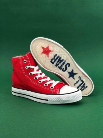 Кеды женские красные Converse High Red White
Женские кеды Конверс в красной расц. . фото 3