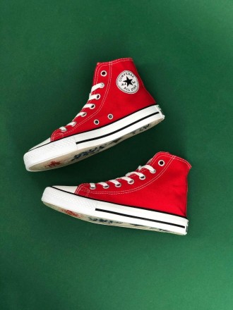 Кеды женские красные Converse High Red White
Женские кеды Конверс в красной расц. . фото 4