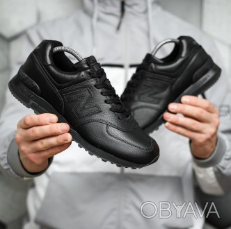Кроссовки мужские черные New Balance 574 (04681)
