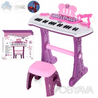 Синтезатор (пианино) со стульчиком РОЗОВЫЙ арт. 883A-883B
Детское пианино с 37 к. . фото 1